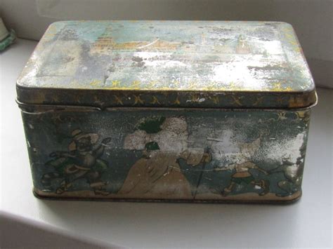 antique embossed metal cookie box|Metal Cookie Box .